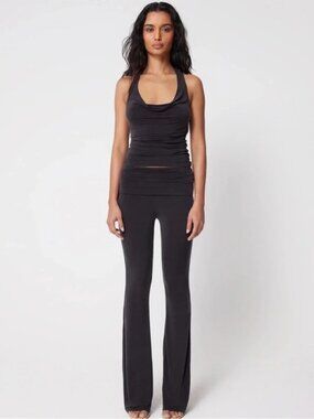 Khy Low Rise Fold Over Pant Black Size 2X